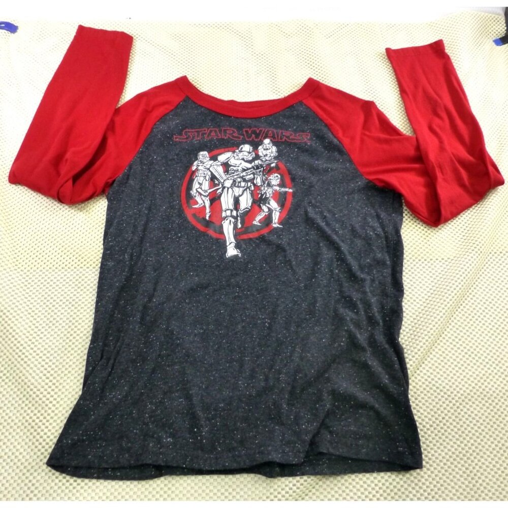 Star Wars Youth Boy's 2XL (18) Long Sleeve Raglan Shirt Black /Red‎ Stormtrooper